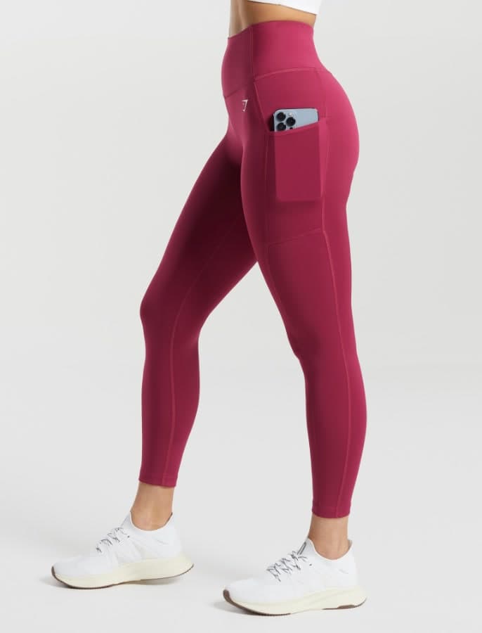 Legging Sport Femme Avec Poches Taille Haute - Tummy Control - Yoga Running Fitness